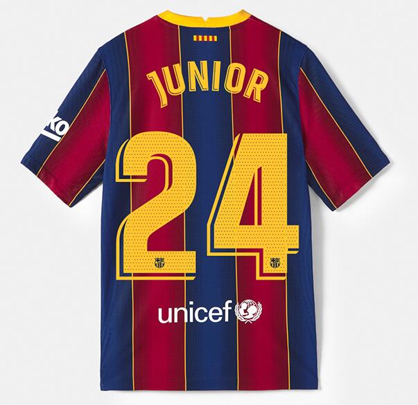 Barcelona Home Kit Soccer Jersey JUNIOR #24 2020/21